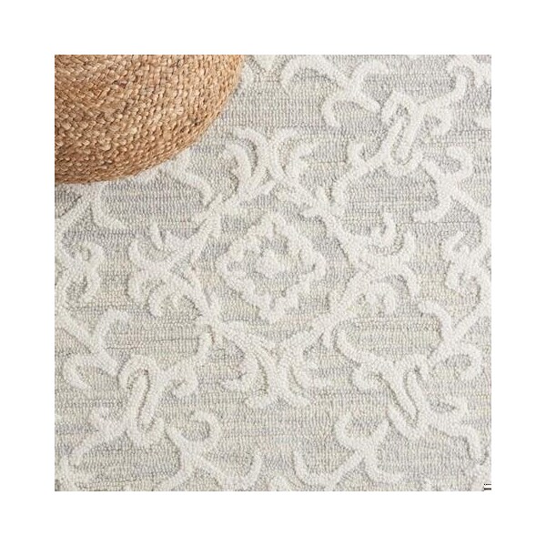 Safavieh Blossom Hand Tufted Runner Rug, Grey and Ivory - 2 ft.-3 in. x 8 ft. - BLM104A-28