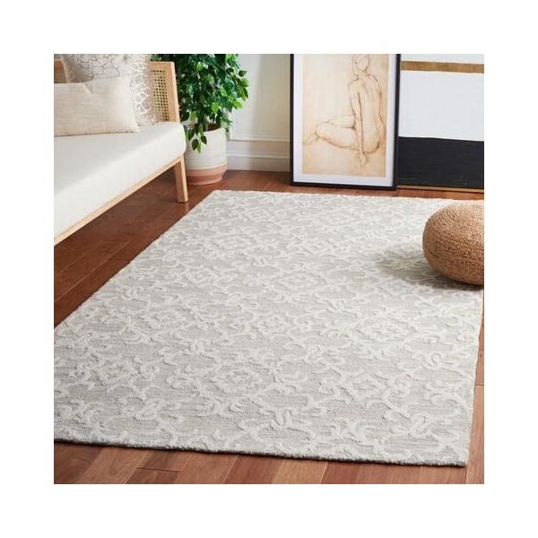 Safavieh Blossom Hand Tufted Runner Rug, Grey and Ivory - 2 ft.-3 in. x 8 ft. - BLM104A-28