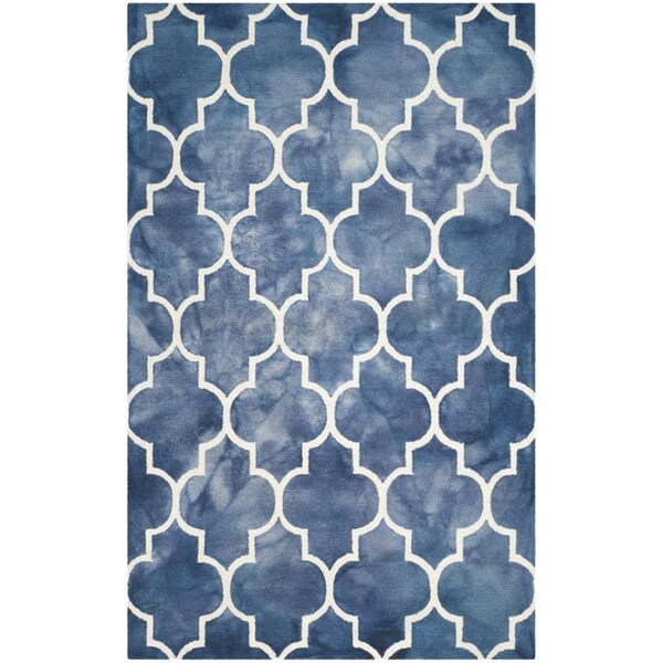 Safavieh Dip Dye Hand Tufted Rectangle Rug- Navy - Ivory- 2 x 3 ft. - DDY535N-2