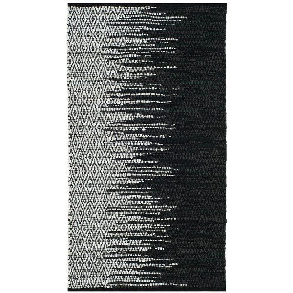 Safavieh 2 x 3 ft. Vintage Leather Hand Woven Area Rug, Light Grey and Black - Accent - VTL388C-2