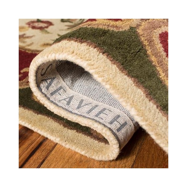 Safavieh 8 Ft. x 8 Ft. Round- Traditional Classic Ivory And Green Hand Tufted Rug - CL234C-8R
