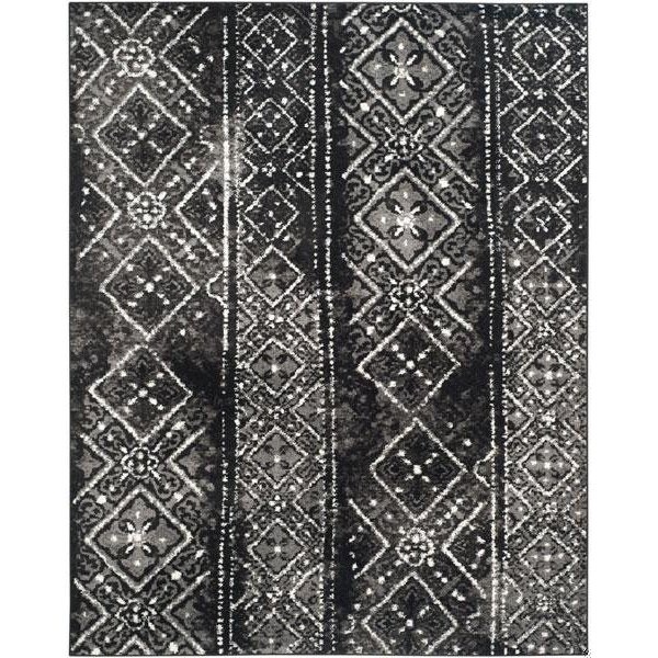 Safavieh Adirondack Power Loomed Rectangle Rug- Black - Silver- 2 ft. 6 in. x 4 ft. - ADR111C-24