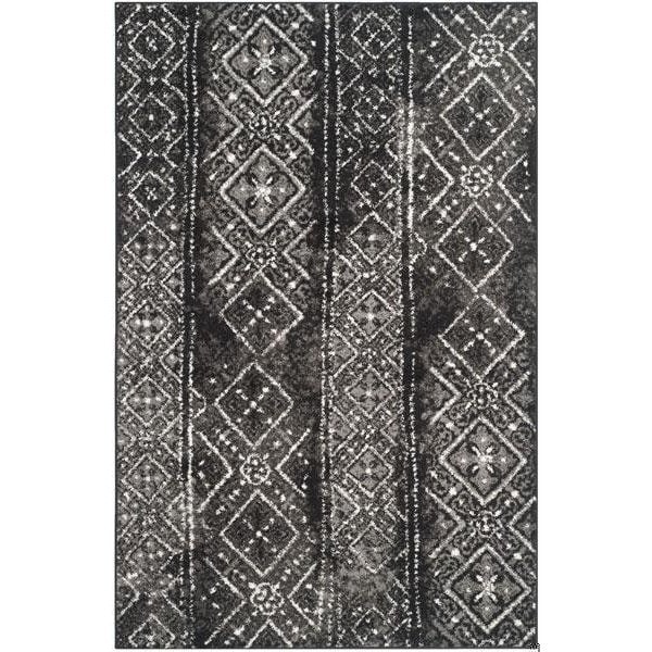 Safavieh Adirondack Power Loomed Rectangle Rug- Black - Silver- 2 ft. 6 in. x 4 ft. - ADR111C-24