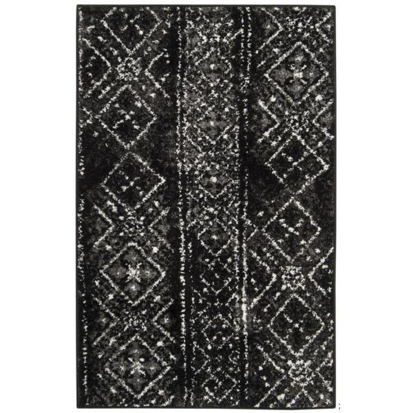 Safavieh Adirondack Power Loomed Rectangle Rug- Black - Silver- 2 ft. 6 in. x 4 ft. - ADR111C-24
