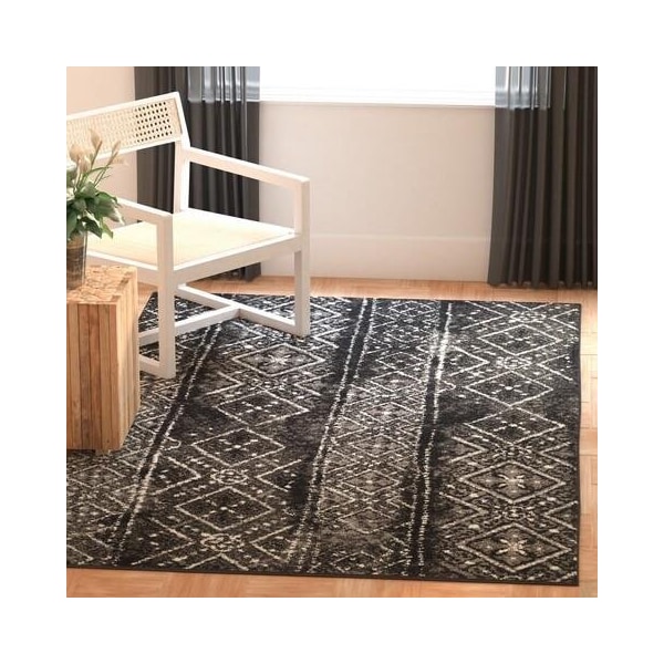 Safavieh Adirondack Power Loomed Rectangle Rug- Black - Silver- 2 ft. 6 in. x 4 ft. - ADR111C-24