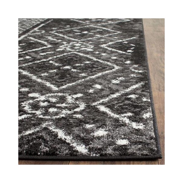 Safavieh Adirondack Power Loomed Rectangle Rug- Black - Silver- 2 ft. 6 in. x 4 ft. - ADR111C-24