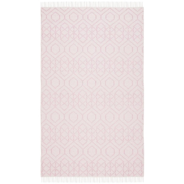 Safavieh 4 x 6 ft. Montauk Bohemian Hand Loomed Rectangle Area Rug, Pink & Ivory - MTK652U-4
