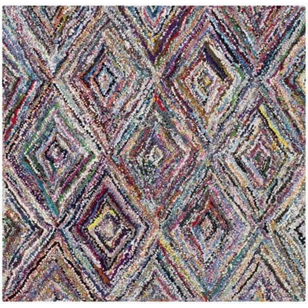 Safavieh 4 x 4 ft. Square Contemporary Nantucket Multicolor Hand Tufted Rug - NAN314A-4SQ