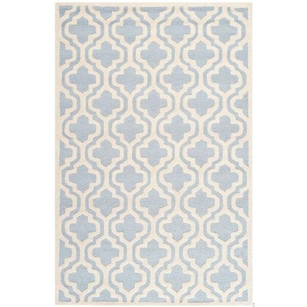 Safavieh Cambridge Hand Tufted Runner Rug- Light Blue - Ivory- 2 ft. 6 in. x 12 ft. - CAM132A-212