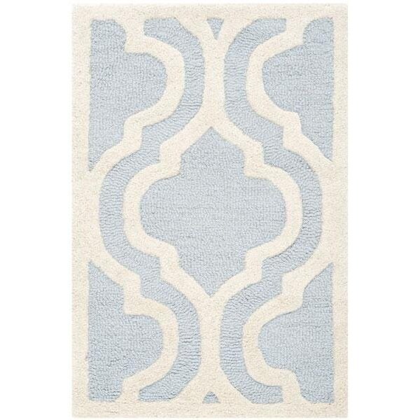 Safavieh Cambridge Hand Tufted Runner Rug- Light Blue - Ivory- 2 ft. 6 in. x 12 ft. - CAM132A-212