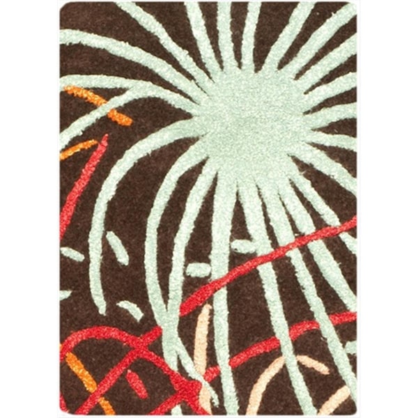 Safavieh 2 ft. 6 in. x 6 ft. Runner Contemporary Soho Brown and Multi Color Hand Tufted Rug - SOH757B-26