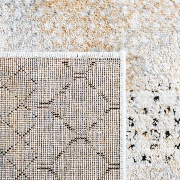 Safavieh 3 x 3 ft. Amelia 700 Round Rug, Grey & Gold - ALA761H-3R