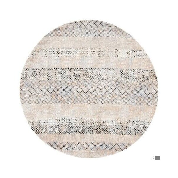 Safavieh 3 x 3 ft. Amelia 700 Round Rug, Grey & Gold - ALA761H-3R