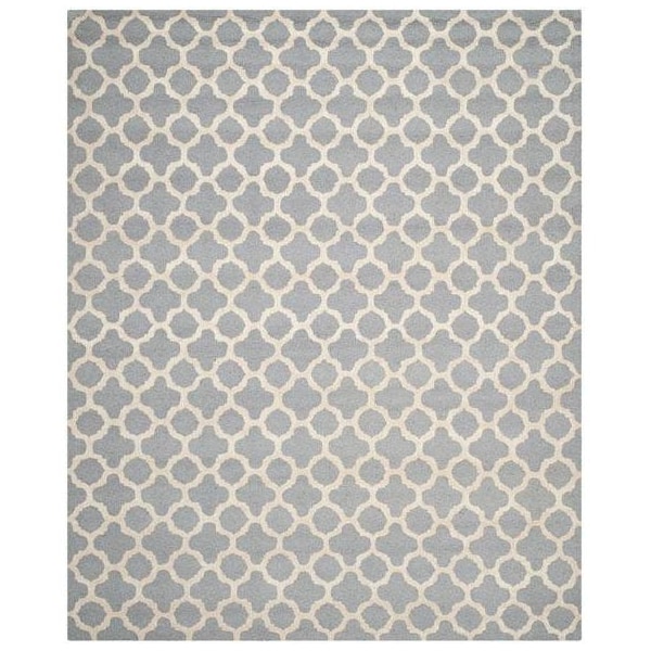 Safavieh Cambridge Hand Tufted Runner Rug- Silver - Ivory- 2 ft. 6 in. x 4 ft. - CAM130D-24