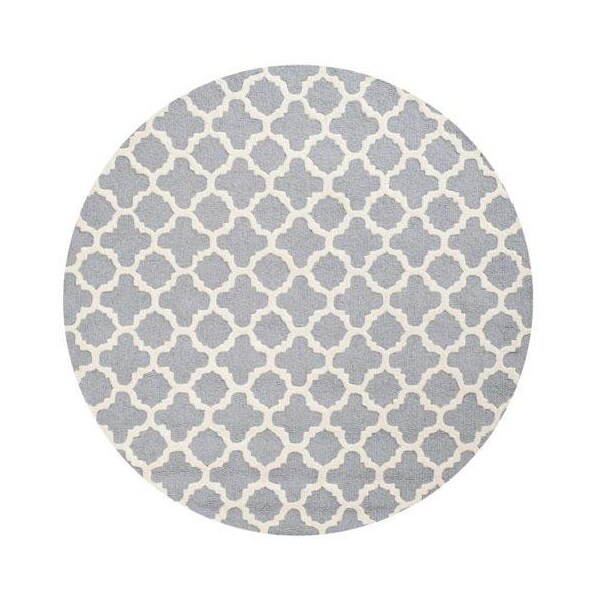 Safavieh Cambridge Hand Tufted Runner Rug- Silver - Ivory- 2 ft. 6 in. x 4 ft. - CAM130D-24