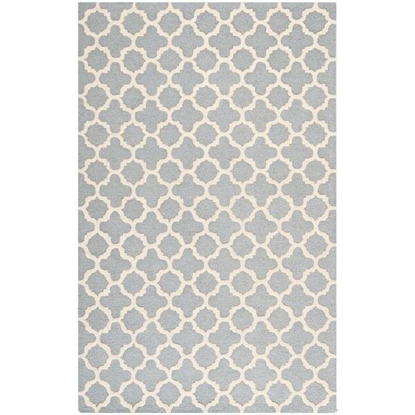Safavieh Cambridge Hand Tufted Runner Rug- Silver - Ivory- 2 ft. 6 in. x 4 ft. - CAM130D-24