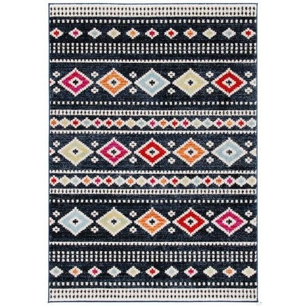 Safavieh Round Adirondack Contemporary Area RugBlack & Ivory 6 x 6 ft. - ADR277Z-6R