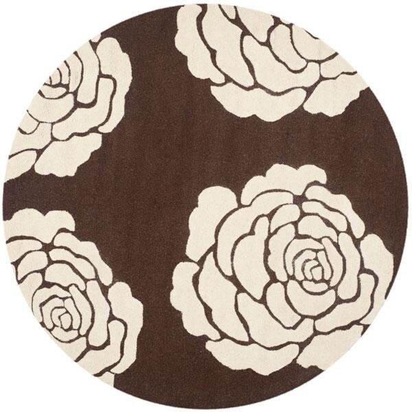 Safavieh 3 x 5 ft. Cambridge Hand Tufted Small Rectangle Area RugBrown & Ivory - CAM782R-3