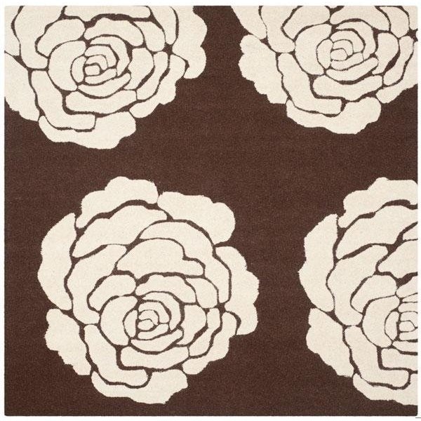 Safavieh 3 x 5 ft. Cambridge Hand Tufted Small Rectangle Area RugBrown & Ivory - CAM782R-3