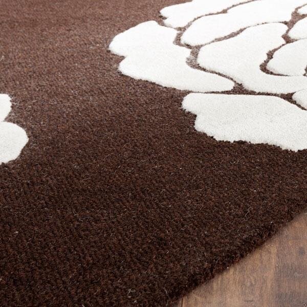 Safavieh 3 x 5 ft. Cambridge Hand Tufted Small Rectangle Area RugBrown & Ivory - CAM782R-3
