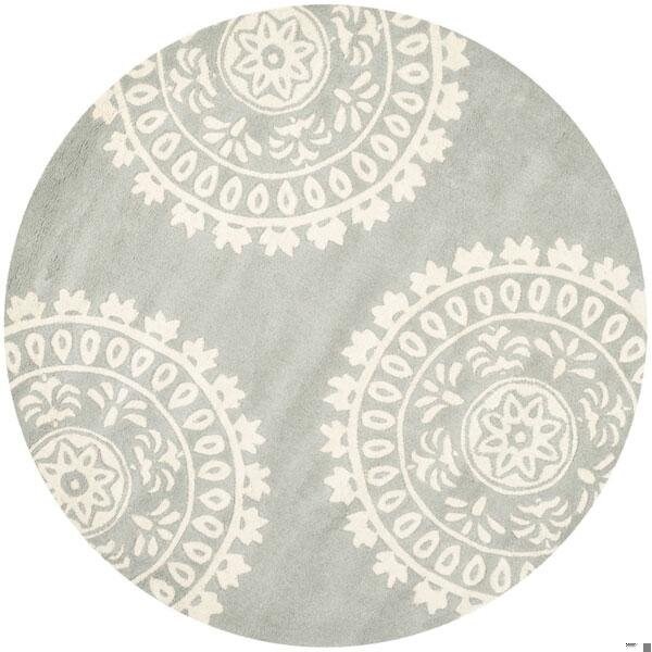 Safavieh 4 x 6 ft. Rectangle Contemporary Bella- Grey and Ivory Hand Tufted Rug - BEL121A-4