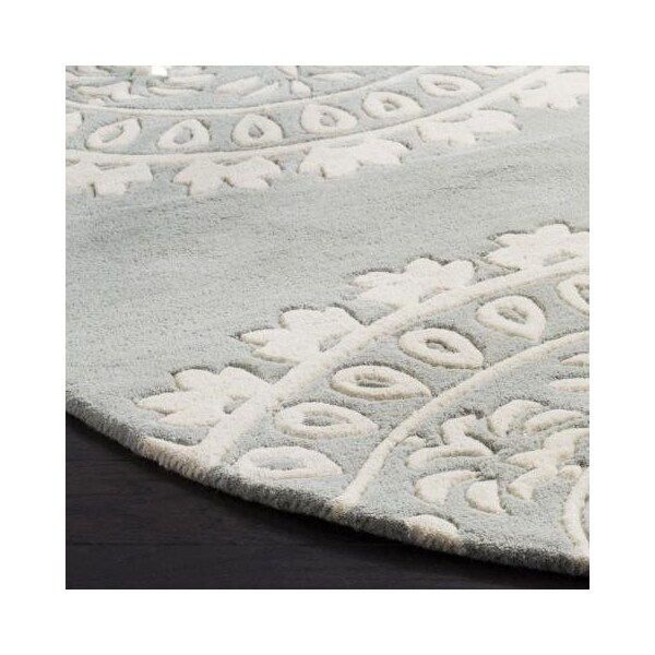 Safavieh 4 x 6 ft. Rectangle Contemporary Bella- Grey and Ivory Hand Tufted Rug - BEL121A-4