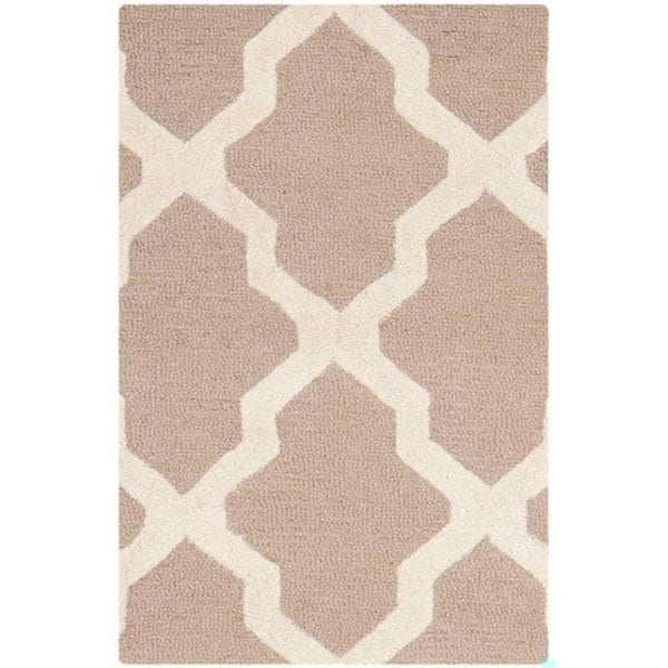 Safavieh 3 x 5 ft. Small Rectangle Transitional Cambridge- Beige and Ivory Hand Tufted Rug - CAM121J-3