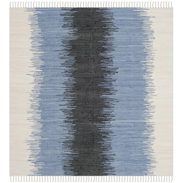 Safavieh Montauk Hand Woven Square Rug- Grey - Black- 4 x 4 ft. - MTK710A-4SQ
