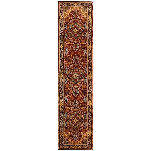 Safavieh Classic Hand Tufted Rectangle RugRed & Navy 2 ft.3 in. x 14 ft. - CL763B-214