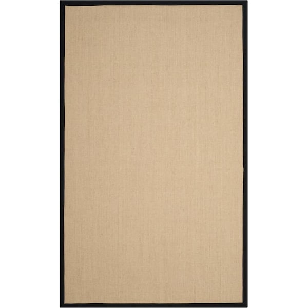 Safavieh 4 x 6 ft. Natural Fiber Power Loomed RugSmall Rectangle Beige & Black - NF131A-4