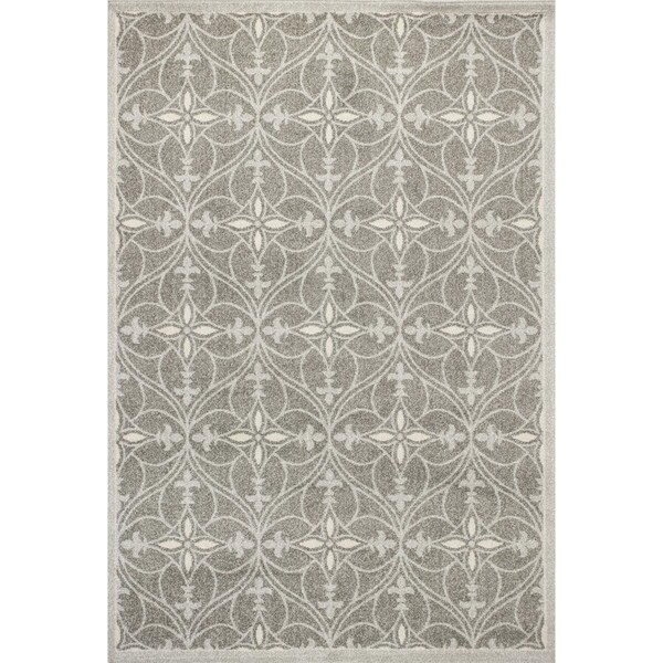 Palacedesigns 23 x 45 in. UV-Treated Polypropylene Grey Area Rug - PA2627176