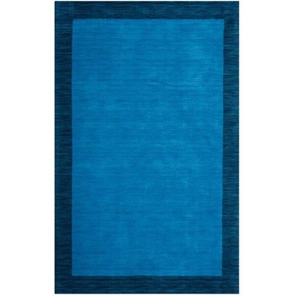 Safavieh 6 ft. x 9 ft. Medium Rectangle- Shag Himalaya Light Blue And Dark Blue Hand Loomed Rug - HIM580A-6