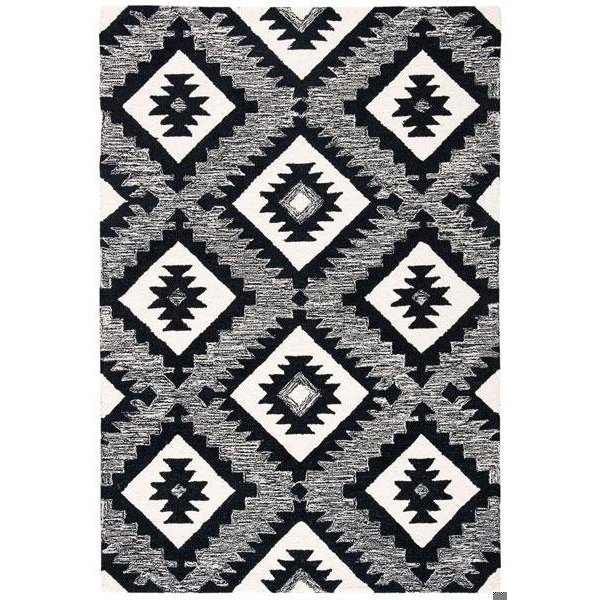 Safavieh 4 x 6 ft. Aspen Rectangle Hand Tufted RugCharcoal & Black - APN813Z-4