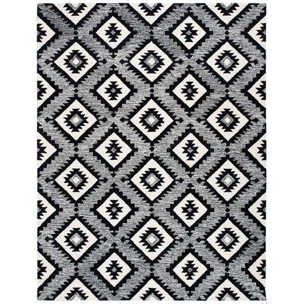 Safavieh 4 x 6 ft. Aspen Rectangle Hand Tufted RugCharcoal & Black - APN813Z-4