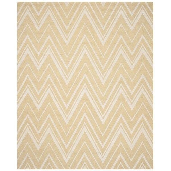 Safavieh 4 x 6 ft. Cambridge Hand Tufted Small Rectangle Area RugLight Gold & Ivory - CAM711L-4