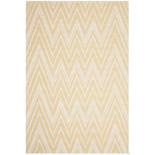 Safavieh 4 x 6 ft. Cambridge Hand Tufted Small Rectangle Area RugLight Gold & Ivory - CAM711L-4