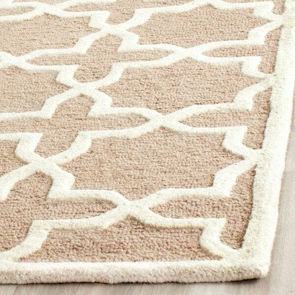 Safavieh 2 ft.-6 in. x 4 ft. Runner Transitional Cambridge- Beige and Ivory Hand Tufted Rug - CAM125J-24