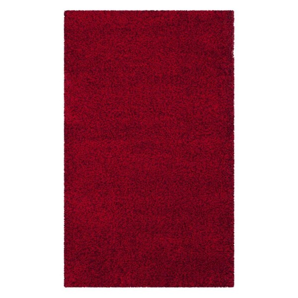 Safavieh 6 Ft.-7 In. X 9 Ft.-6 In. Santa Monica Shag Power Loomed Medium Rectangle Area Rug, Red - SGN725-4040-7