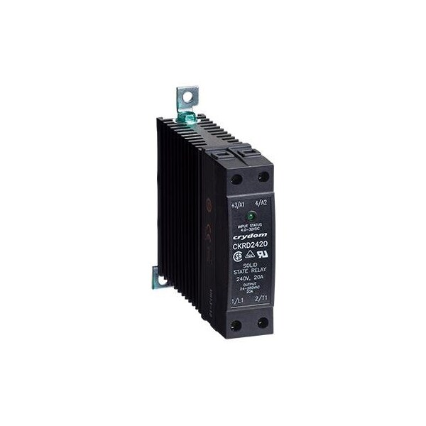 Relevadores de estado sólido Crydom - Montaje industrial Din SSR 280Vac/10A 90-280Vac In, Zc - CKRA2410