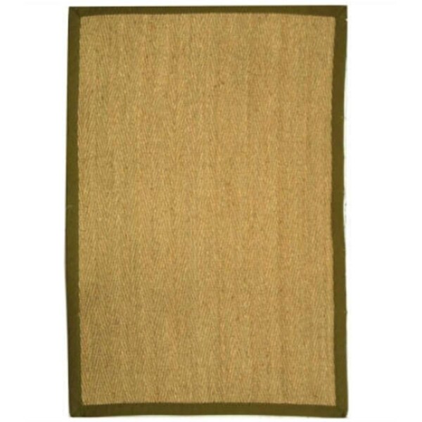 Safavieh Natural Fiber 2.5 ft. x 12 ft. Power Loomed Runner Rug - Natural-Olive - NF115G-212