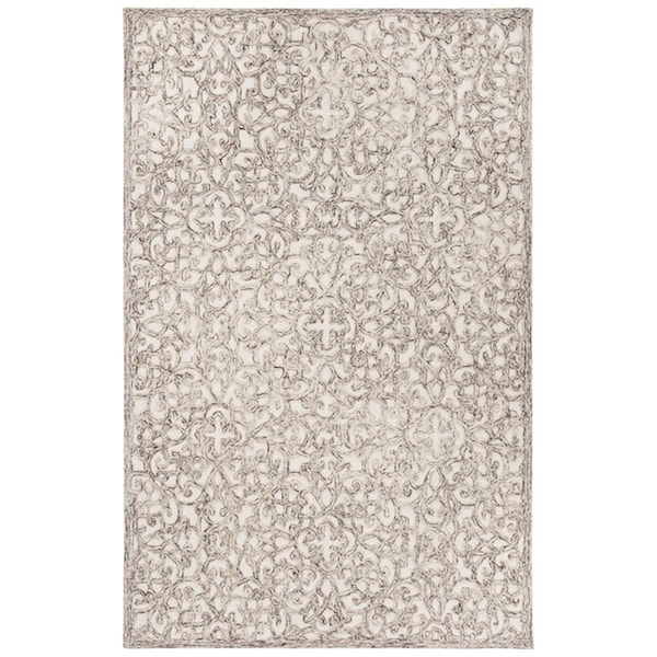 Safavieh 2 ft. 3 in. x 4 ft. Trace Rectangle Hand Tufted Rug Brown & Ivory - TRC103T-24