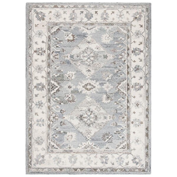 Safavieh 6 x 6 ft. Suzani Traditional Square Hand Tufted Rug Gray & Ivory - SZN331A-6SQ