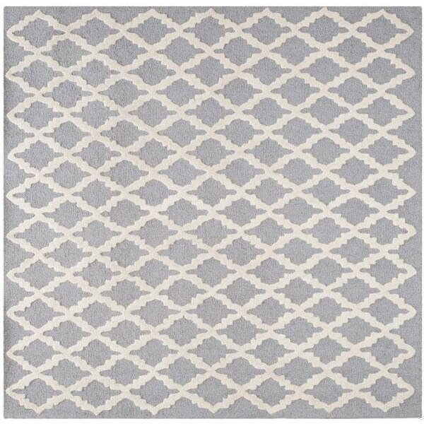 Safavieh Cambridge Hand Tufted Accent Rug- Silver - Ivory- 2 x 3 ft. - CAM137D-2