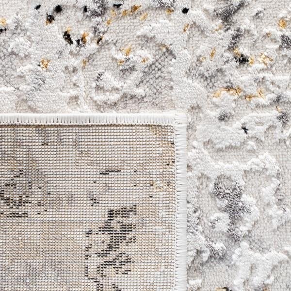 Safavieh 8 x 10 ft. Amelia Vintage Rectangle Power Loomed Rug Gray & Gold - ALA207F-8