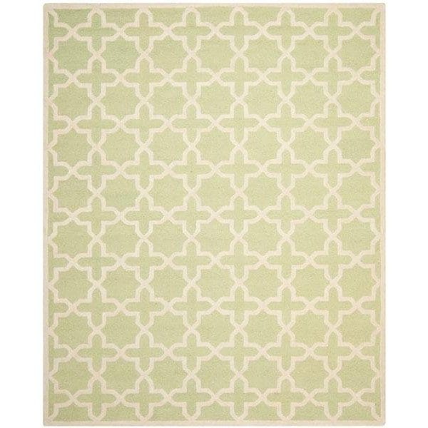 Safavieh Cambridge Hand Tufted Runner Rugs, Light Green and Ivory - 2 ft.-6 in. x 8 ft. - CAM125B-28