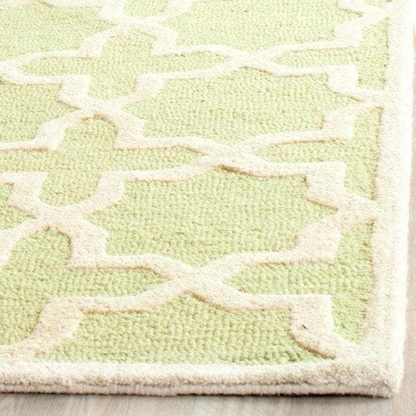 Safavieh Cambridge Hand Tufted Runner Rugs, Light Green and Ivory - 2 ft.-6 in. x 8 ft. - CAM125B-28