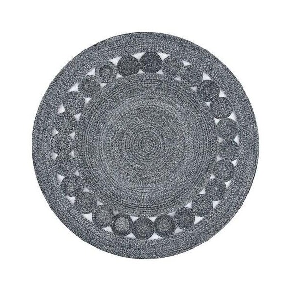 Safavieh 4 x 4 ft. Cape Cod Round Area Rug, Charcoal - CAP225H-4R