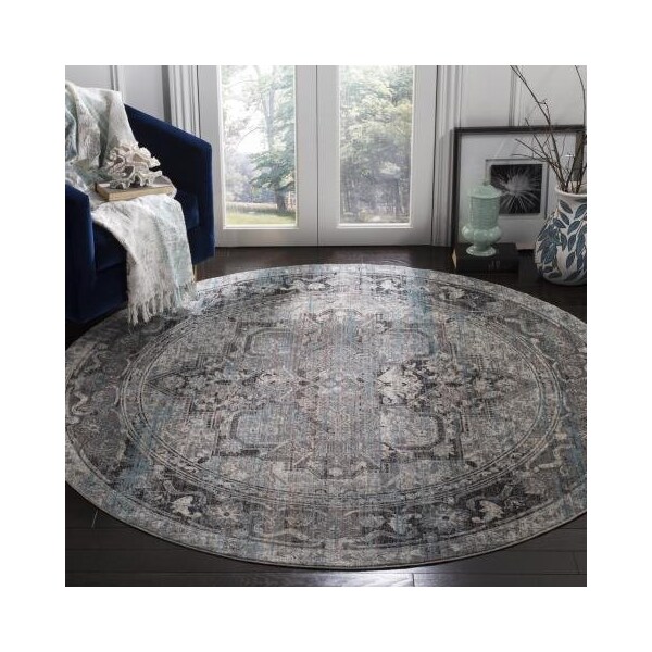 Safavieh Claremont Power Loomed Runner RugIvory & Grey 2 ft. 6 in. x 7 ft. 9 in. - CLR665G-28