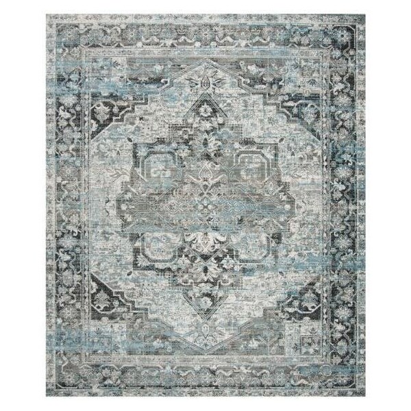 Safavieh Claremont Power Loomed Runner RugIvory & Grey 2 ft. 6 in. x 7 ft. 9 in. - CLR665G-28