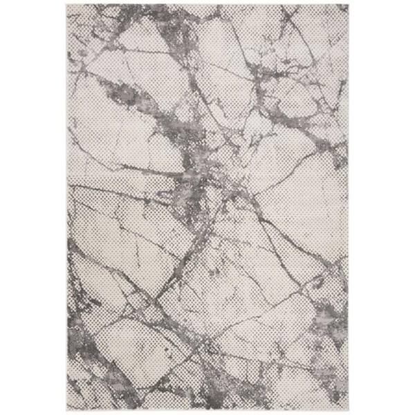 Safavieh 8 x 10 ft. Lurex 187A Power Loomed Rectangle Area Rug Ivory & Grey - LUR187A-8